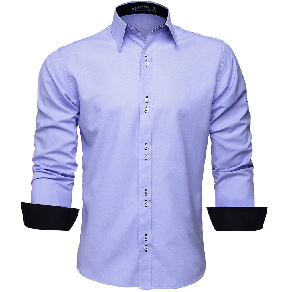 Camisa Social Masculina Slim Manga Longa