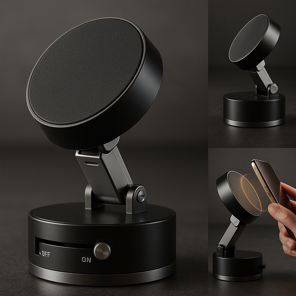 Suporte Magnético Para Celular, Sucção A Vácuo com Rotação 360°