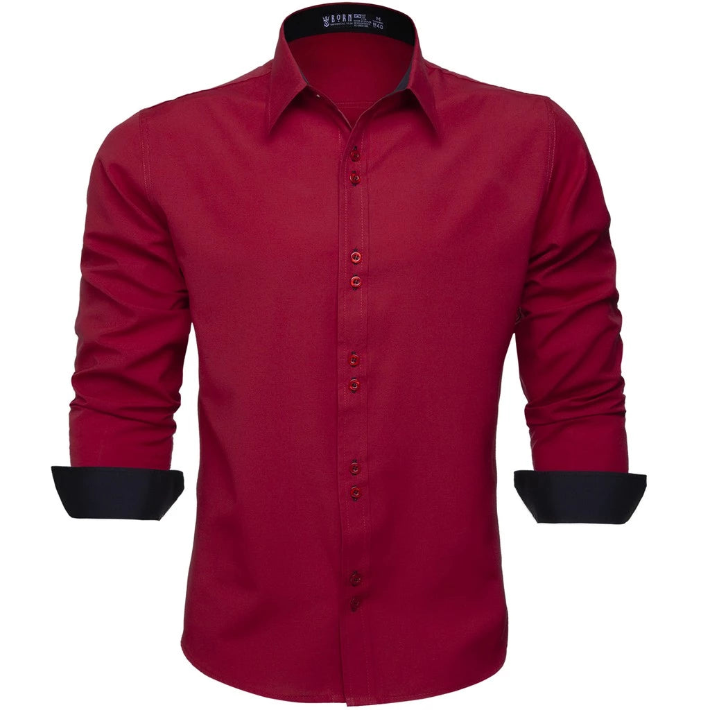 Camisa Social Masculina Slim Manga Longa