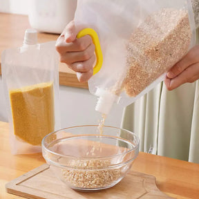 Kit 10 Sacos de Armazenamento Dispenser de Alimentos Mahaos