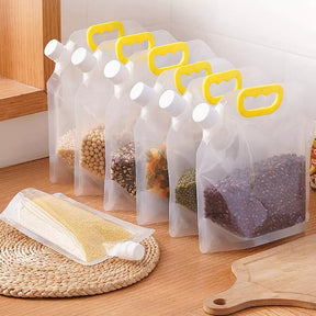 Kit 10 Sacos de Armazenamento Dispenser de Alimentos Mahaos