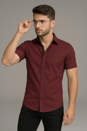 Camisa Social Masculina Slim Tricoline
