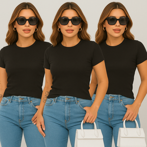 Compre 1 Leve 3 - Blusas Básicas em Ribana