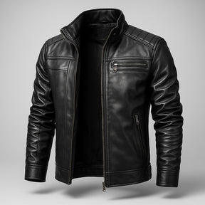 Jaqueta de Couro Masculina Slim - Aviador