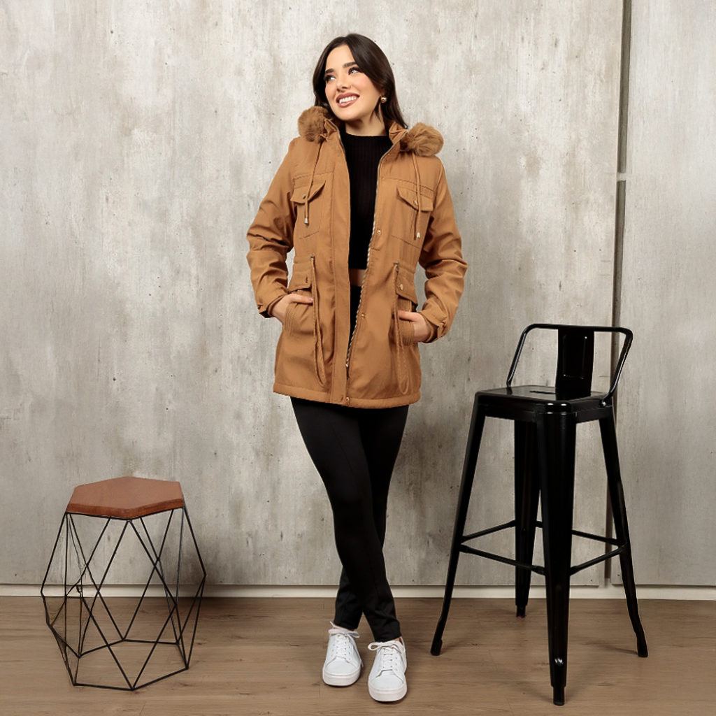 Casaco Parka Feminina Forrado