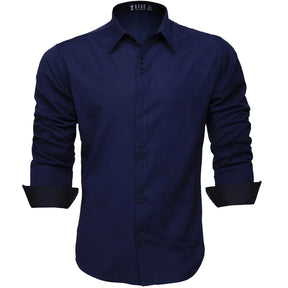 Camisa Social Masculina Slim Manga Longa