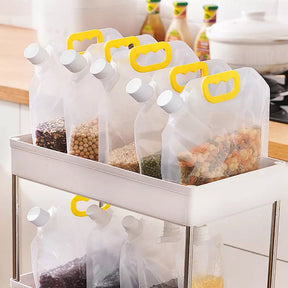 Kit 10 Sacos de Armazenamento Dispenser de Alimentos Mahaos