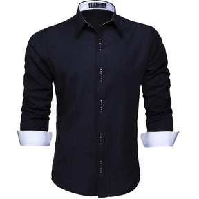 Camisa Social Masculina Slim Manga Longa