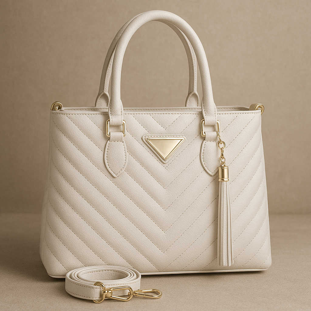 Bolsa de Mão Feminina Bordada com Opção Transversal